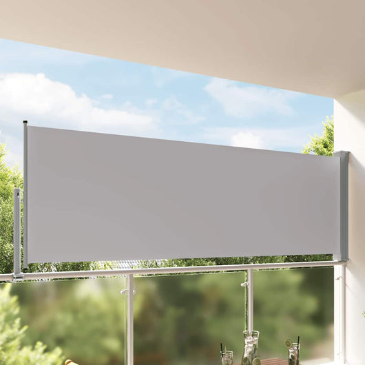 Tenda da Sole Laterale Retrattile 120 x 300 cm Grigia 45189