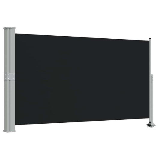 Tenda da Sole Laterale Retrattile 140 x 300 cm Nera 45190
