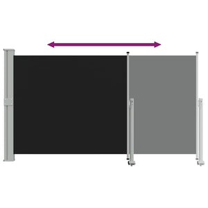 Tenda da Sole Laterale Retrattile 140 x 300 cm Nera 45190