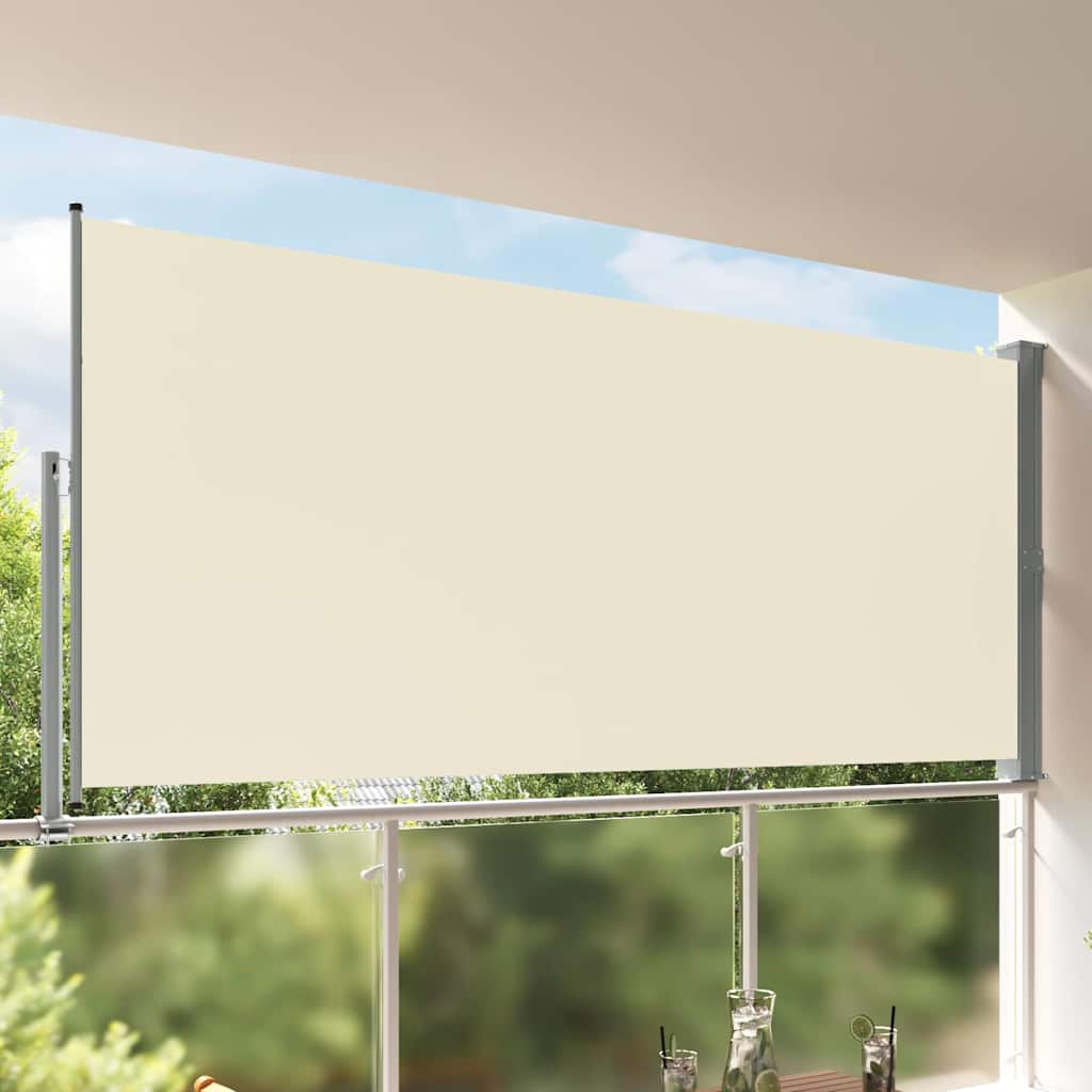 Tenda da Sole Laterale Retrattile 160 x 300 cm Crema 45194