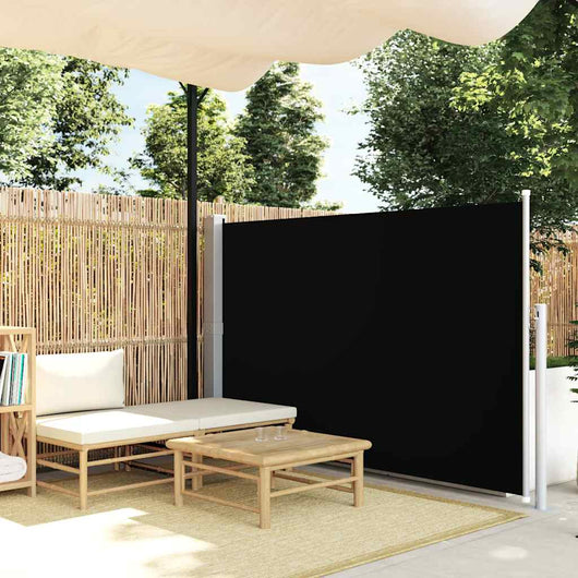Tenda da Sole Laterale Retrattile 140 x 300 cm Nera 45353