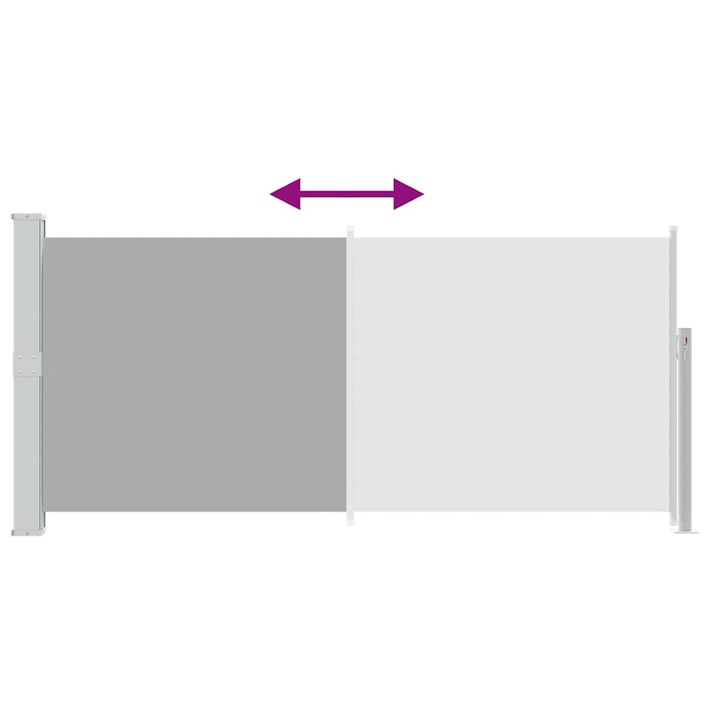 Tenda da Sole Laterale Retrattile 140 x 300 cm Grigia 45357