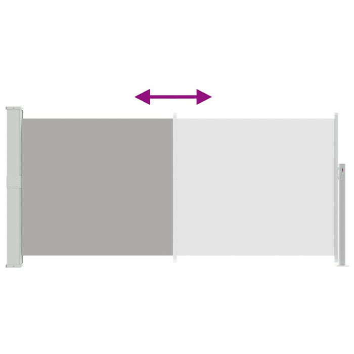 Tenda da Sole Laterale Retrattile 140 x 300 cm Grigia 45357