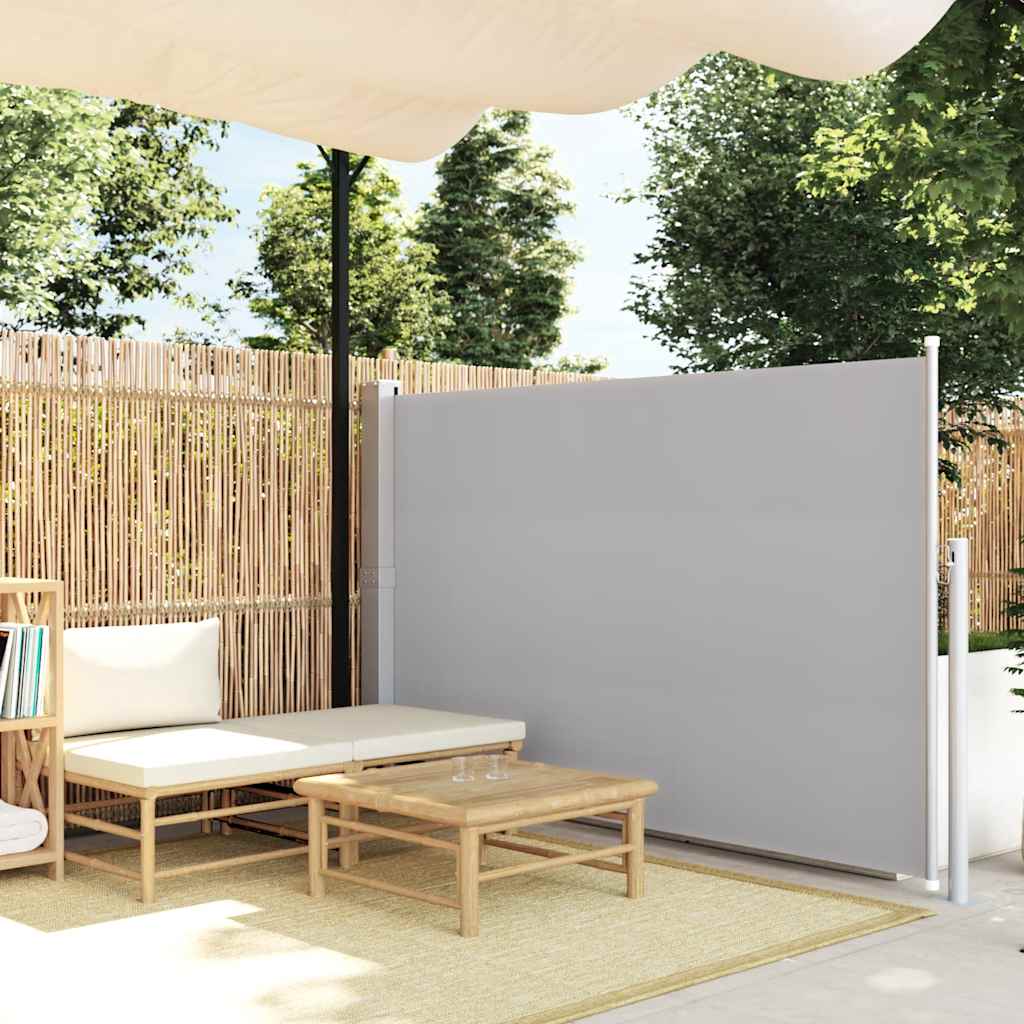 Tenda da Sole Laterale Retrattile 140 x 300 cm Grigia 45357