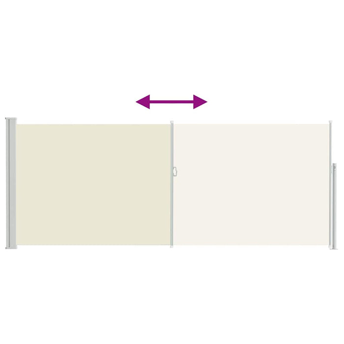 Tenda da Sole Laterale Retrattile 120 x 300 cm Crema 45360