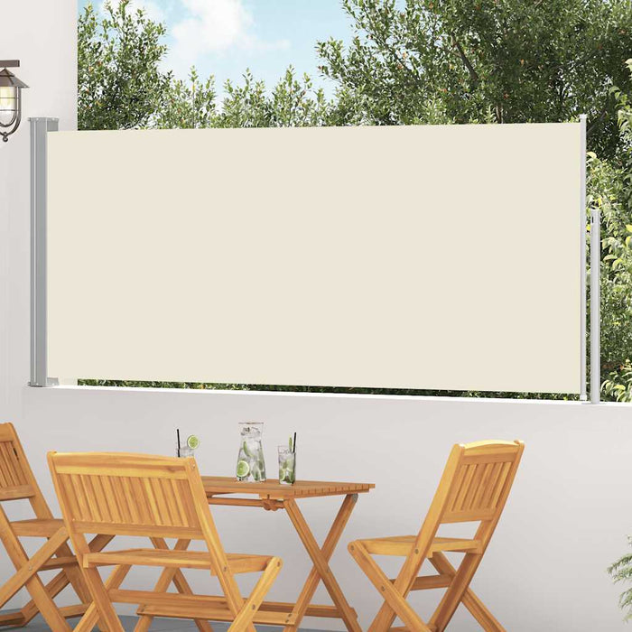 Tenda da Sole Laterale Retrattile 120 x 300 cm Crema 45360