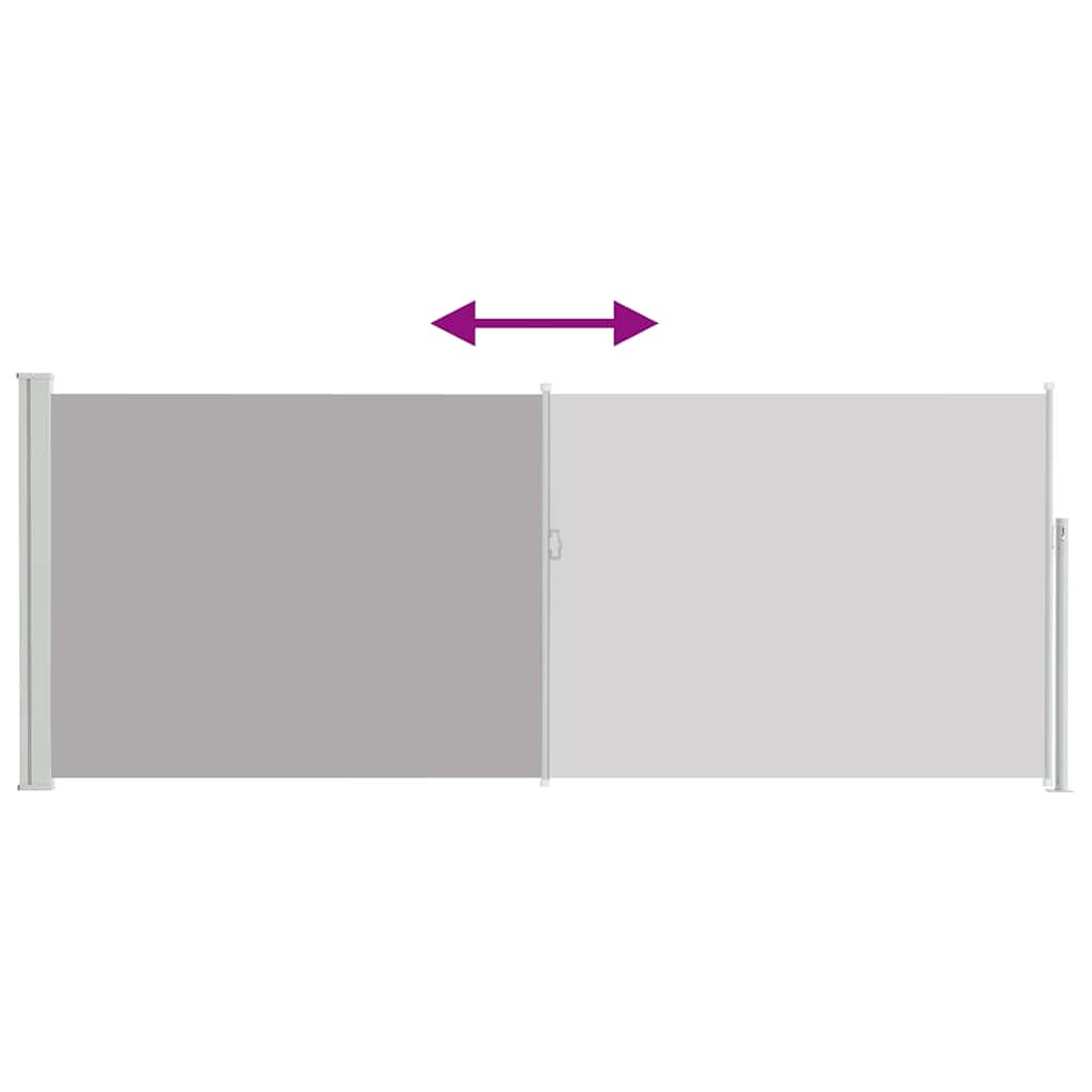 Tenda da Sole Laterale Retrattile 120 x 300 cm Grigia 45363