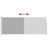 Tenda da Sole Laterale Retrattile 120 x 300 cm Grigia 45363