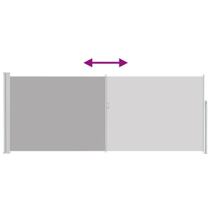 Tenda da Sole Laterale Retrattile 120 x 300 cm Grigia 45363