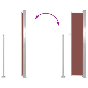 Tenda da Sole Laterale Retrattile 120 x 300 cm Marrone 45364