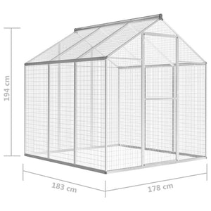Voliera da Giardino in Alluminio 183x178x194 cm cod mxl 44999