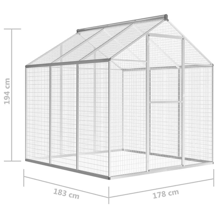 Voliera da Giardino in Alluminio 183x178x194 cm cod mxl 44999