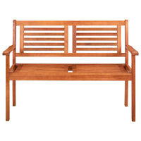 Panchina da Giardino 2 Posti 120 cm Legno Massello di Eucalipto 44398