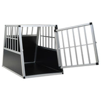 Gabbia per cani con una porta 65 x 91 x 69,5 cm nera 02_0000062