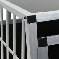 Gabbia per cani con una porta 65 x 91 x 69,5 cm nera 02_0000062