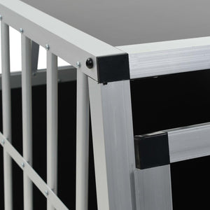 Gabbia per cani con una porta 65 x 91 x 69,5 cm nera 02_0000062