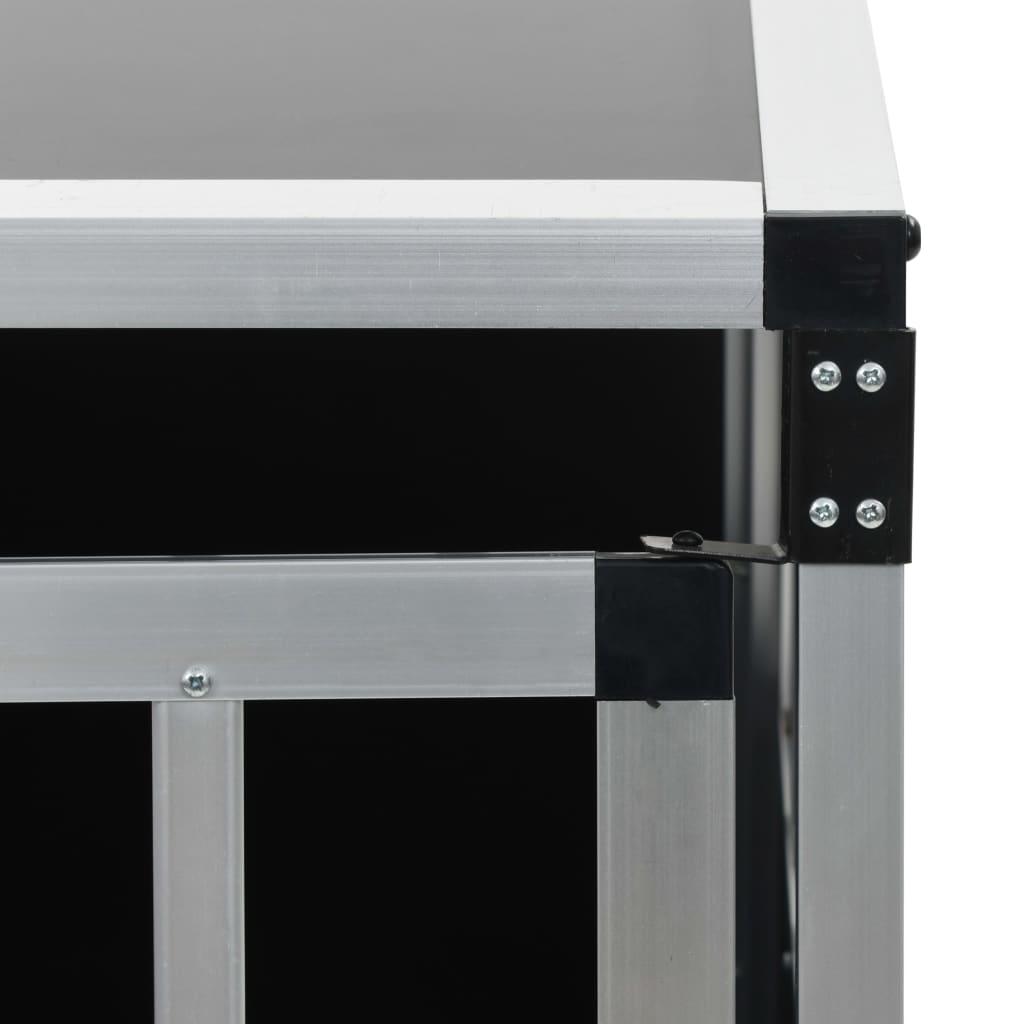 Gabbia per cani con una porta 65 x 91 x 69,5 cm nera 02_0000062