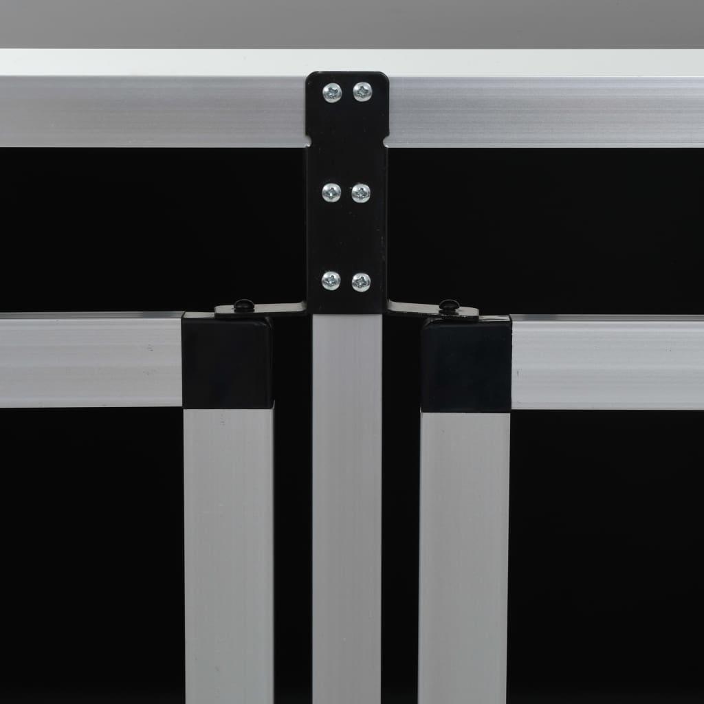 Gabbia per cani doppia porta 94 x 88 x 69 cm alluminio e MDF nero 02_0000064