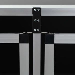 Gabbia per cani doppia porta 94 x 88 x 69 cm alluminio e MDF nero 02_0000064