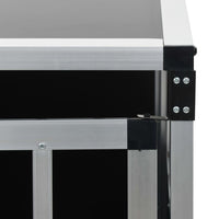 Gabbia per cani con una porta 54 x 69 x 50 cm nera 02_0000061