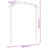 Pergola da Giardino Legno di Pino Impregnato 180x210x40 cm 44925