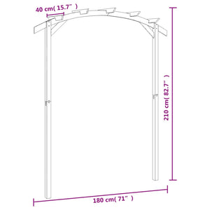 Pergola da Giardino Legno di Pino Impregnato 180x210x40 cm 44925