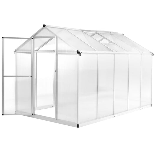 Serra tenda riparo piante fiori ortaggi alluminio 302 x 190 x 195 cm 1119 m³ Trasparente 02_0044467