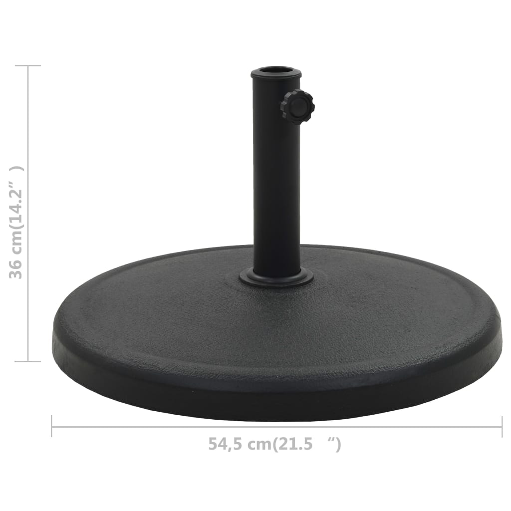 Base per Parasole Rotonda in Poliresina 19 kg Nera 45197