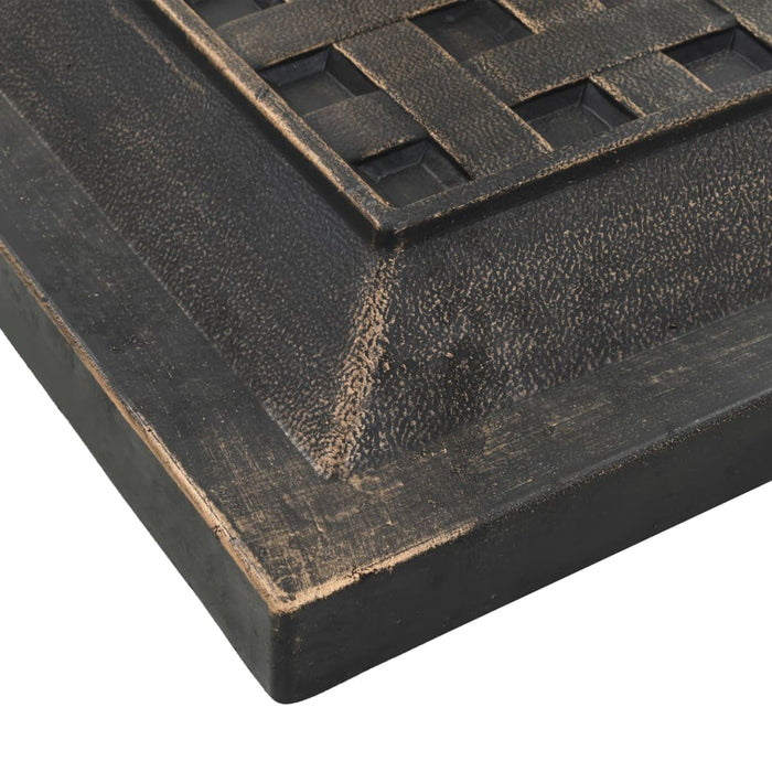 Base per Parasole Quadrata in Poliresina 12 kg Bronzo