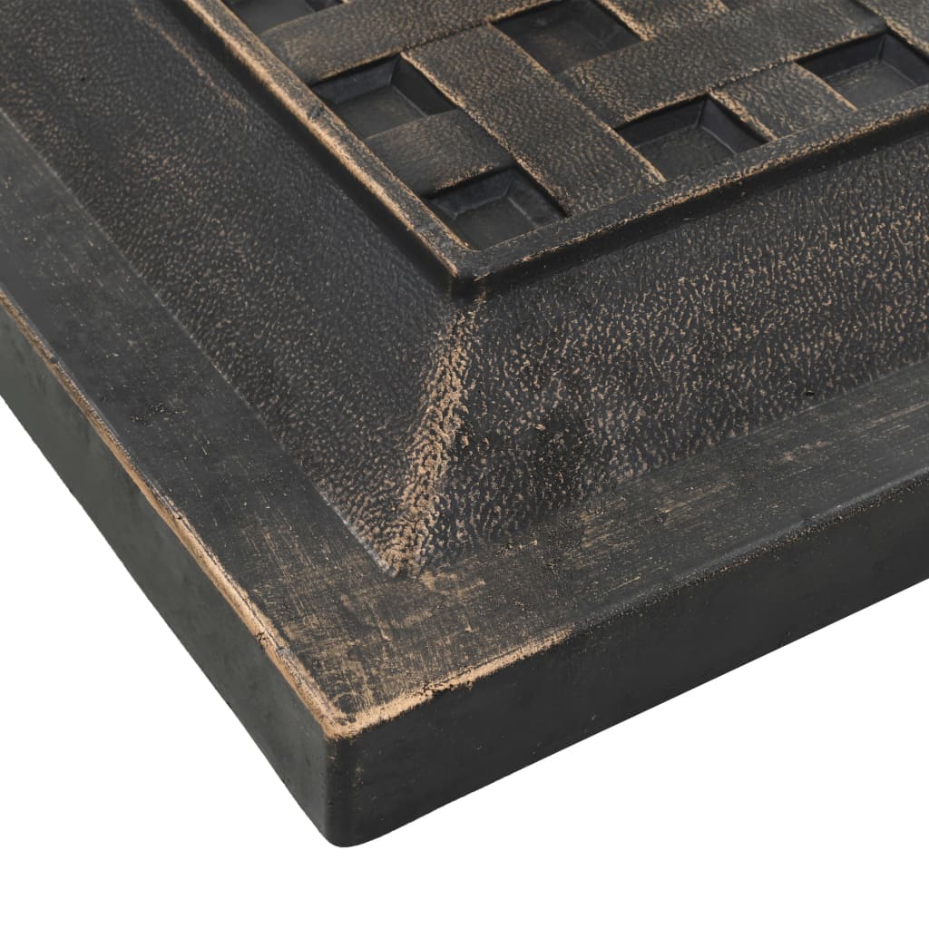 Base per Parasole Quadrata in Poliresina 12 kg Bronzo 45207