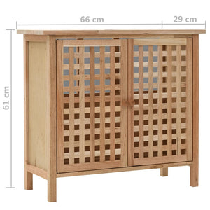 Mobile Sottolavabo in Legno Massello di Noce 66x29x61 cm 247097