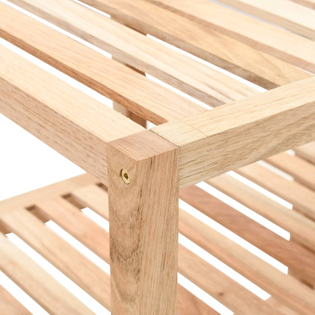 Scaffale da Bagno in Legno Massello di Noce 100x40x65 cm 247100