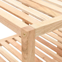 Scaffale da Bagno in Legno Massello di Noce 100x40x65 cm 247100