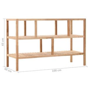 Scaffale da Bagno in Legno Massello di Noce 100x40x65 cm 247100