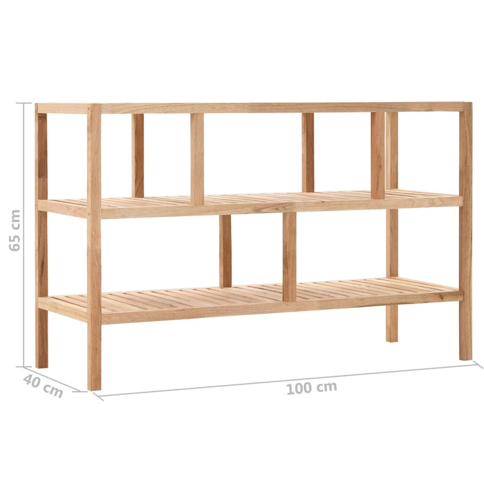 Scaffale da Bagno in Legno Massello di Noce 100x40x65 cm 247100
