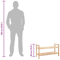 Scarpiera in Legno Massello di Noce 69x26x40 cm 247102