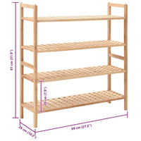 Scarpiera in Legno Massello di Noce 69x26x81 cm 247103
