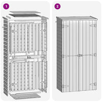 Capanno per Attrezzi in Legno di Pino 85x48x177 cm 45138