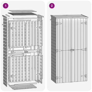 Capanno per Attrezzi in Legno di Pino 85x48x177 cm 45138