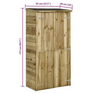 Capanno per Attrezzi in Legno di Pino 85x48x177 cm 45138