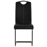 Sedie da Pranzo a Sbalzo 6 pz Nere in Similpelle cod mxl 8812