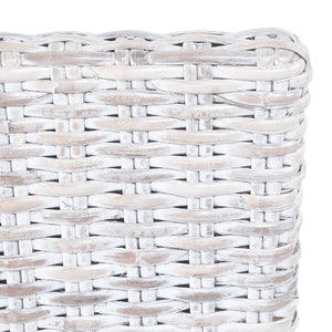 Sedie da Pranzo 4 pz Marrone Scuro in Rattan Kubu e Mango cod mxl 9294