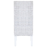 Sedie da Pranzo 6 pz Marrone Chiaro in Rattan Kubu e Mango 275466