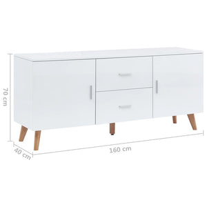 Credenza Bianca 160x40x70 cm in MDF 247305