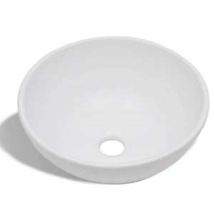 Lavandino da bagno diametro 325 cm con miscelatore tondo in ceramica bianco 02_0002840