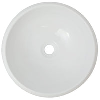Lavello Bagno con Miscelatore in Ceramica Rotondo Bianco 275495
