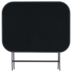 Tavolo Giardino Pieghevole Grigio 100x75x72 cm Vetro e Acciaio cod mxl 34219