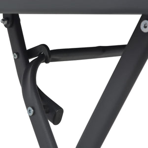 Tavolo Giardino Pieghevole Grigio 100x75x72 cm Vetro e Acciaio cod mxl 34219