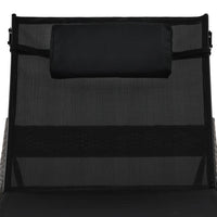 Sdraio sdraio prendisole lettino da giardino terrazzo arredo da esterno con cuscino in resina intrecciata marrone 02_0012558