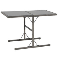 Set da Pranzo per Esterni 7 pz con Cuscini in Polyrattan Grigio 44721